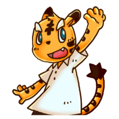 Tiger boy sticker