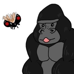 Gorilla and insects