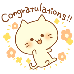 Congratulation cats sticker