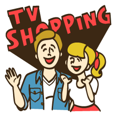 Joey and Emma TV shopping.