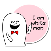 Mutter of a white man. English.