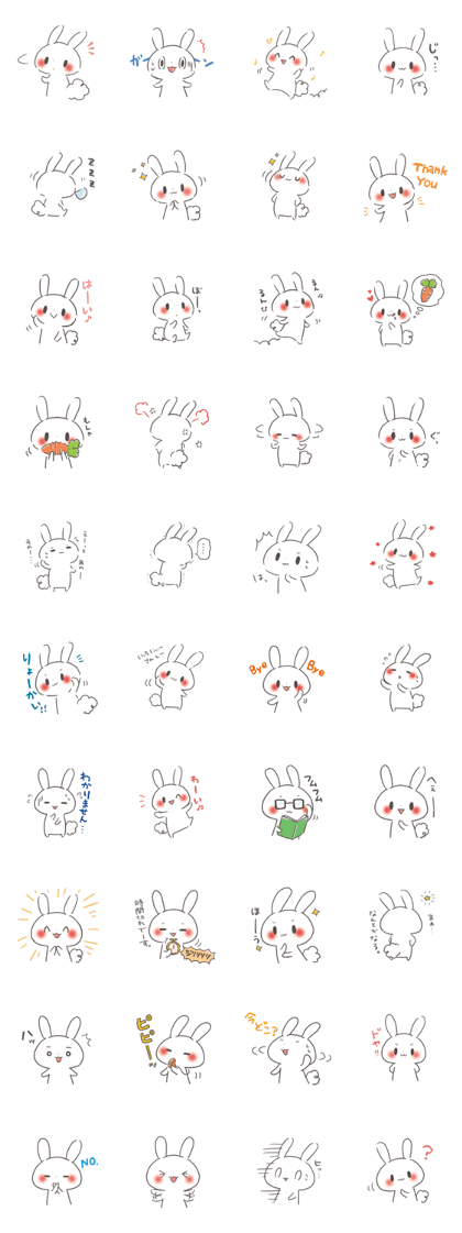 Rabbit sticker set Rabbit sticker set