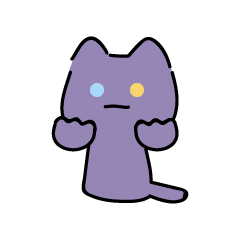 purple cat say hi