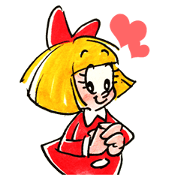 sticker of Ribbon girl sticker of Ribbon girl