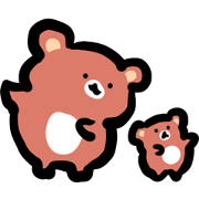 Parent and child of a bear