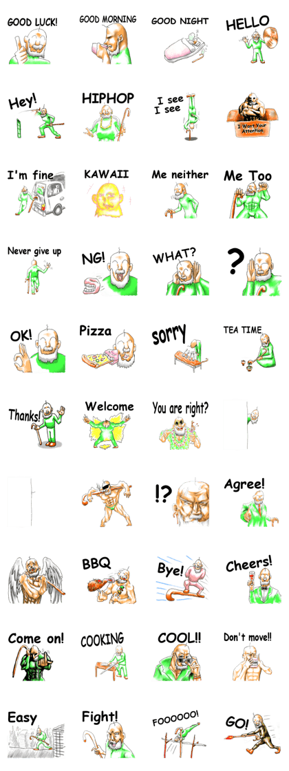 Cheerful old man Cheerful old man