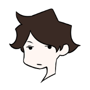 The sticker of expressive boy The sticker of expressive boy