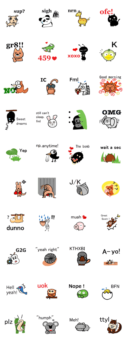 tell a message by an animal for us