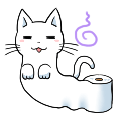 Cute cat toilet paper.