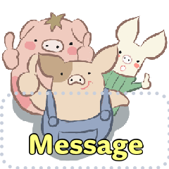 The three little pig Message Stickers