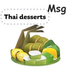 Thai desserts message stickers EN