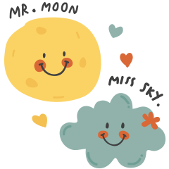 Mr.moon and little miss sky