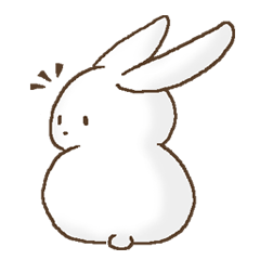 loose white rabbit sticker
