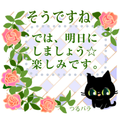 メッセージ・黒猫ちゃん花図鑑2