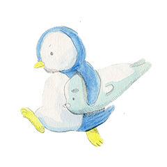 Happy life of penguins and seals