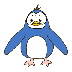 Blue Penguin Sticker