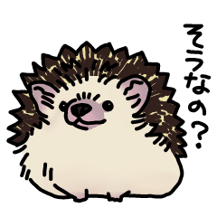 Expressive Hedgehog stickers.