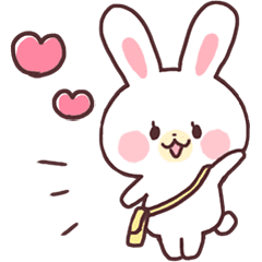 Love Love White Rabbit Line Stickers Line Store