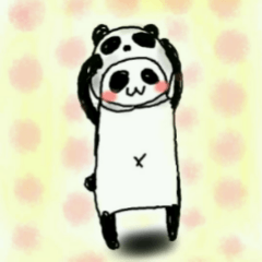 Daily life's Sticker of a rabbit panda 4