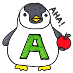 Penguin dari alfabet dan angka