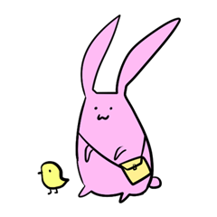 Thin pink rabbit
