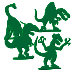 Dinosaurs Figures (Green Army Series 4)J