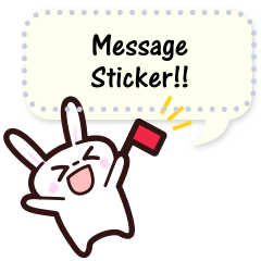 Rabbit's Message Sticker for daily use.