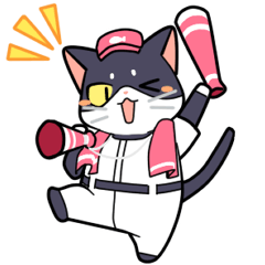 The cat which plays baseball