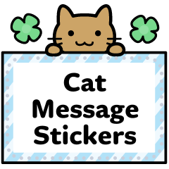 Happy Days cat Message Stickers (EN)