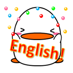 Cute bird sticker. English ver.