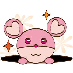 Cute pink mouse