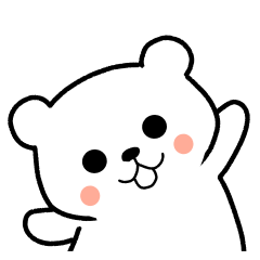 White bear Yukikuma chan Sticker