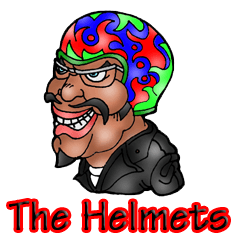 The helmets of motorcycle
