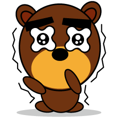 Black Eyebrows Bear 7 ( English )