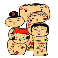 Private talk of the kokeshi doll