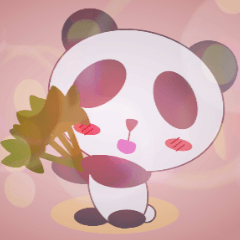 Selo bonito panda