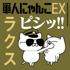"RAKUSU"name/Movie Military cat