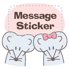 B.E. Mouse Message Stickers (English)