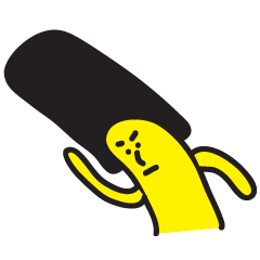 banana man with punk hair