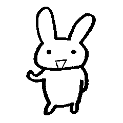 Rabbit sitake Sticker