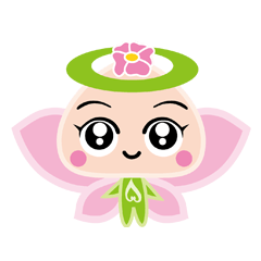 Cute flower angel character
