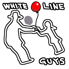 Linha de homens brancos