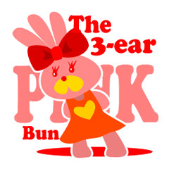 The 3-ear pink bun