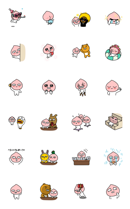 Line クリエイターズスタンプ 動く アピーチの愉快な日常