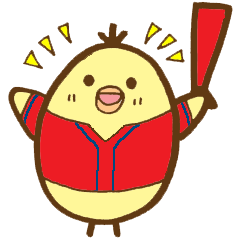 egg-shaped chick with Hiroshima dialect