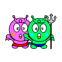Green-devil & Pink-devile