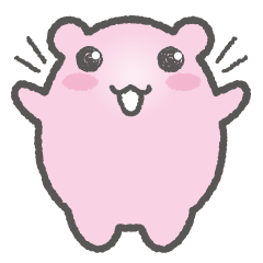 Pink Hamster Mofu-mofu