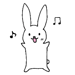 Polite rabbit sticker2