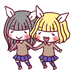 Amizade coelho menina