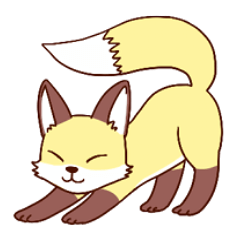 Happy Fox Sticker